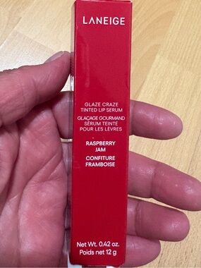 LANEIGE Glaze Craze Tinted Lip Serum - Raspberry Jam Brand New Never Used.